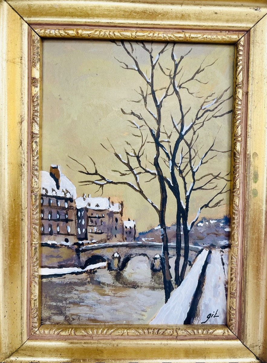 Parisian Quays Under The Snow - Gil-photo-2